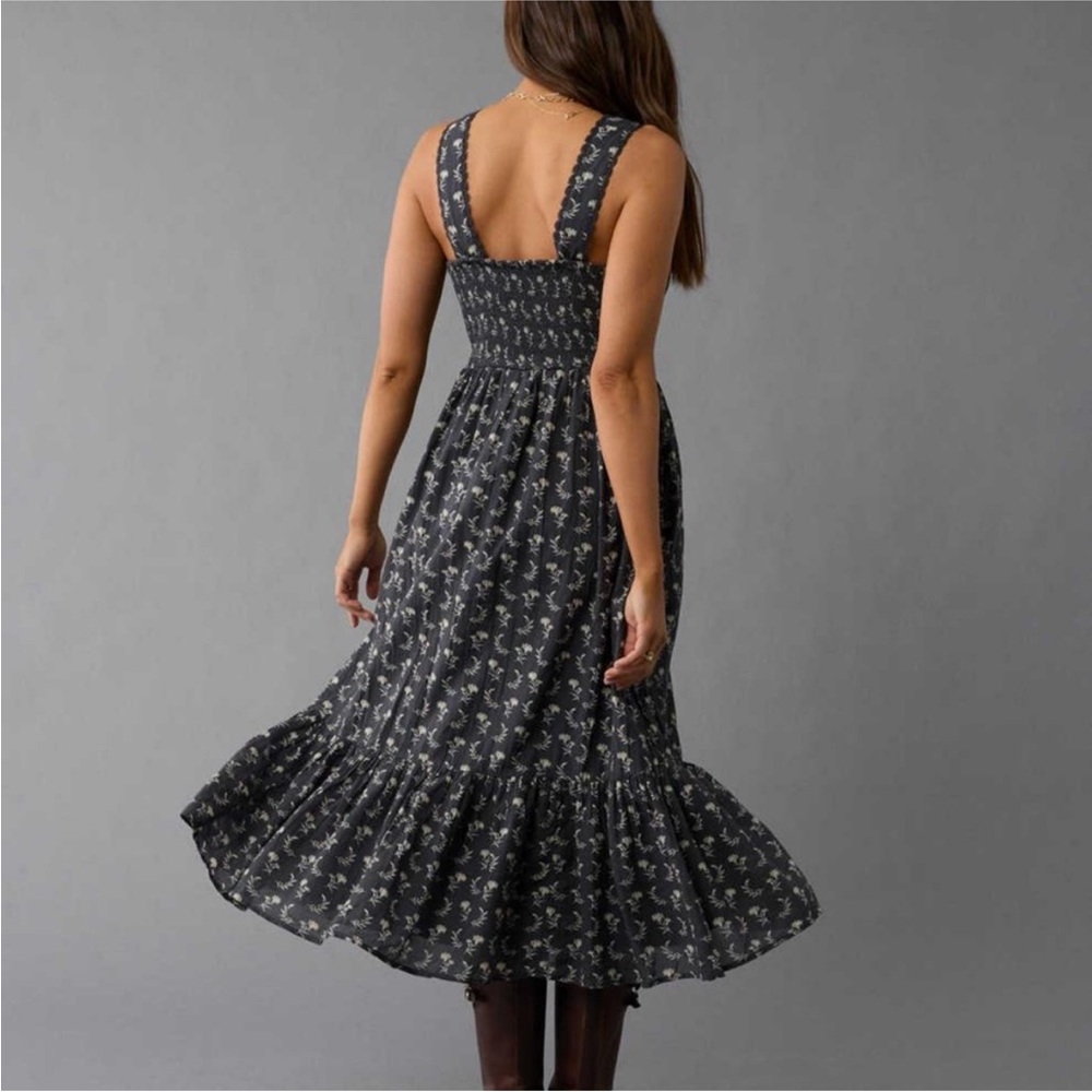 American Eagle Outfitters Corset Bodice Floral Midi Dress - Picture 2 of 5